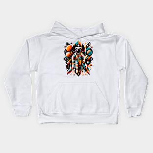 Cosmic Voyager: Geometric Spacewalk Kids Hoodie